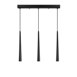 Opviq 6074 Lámpara de Araña Negra de Metal con Altura Ajustable para Salón, Diseño Moderno Industrial